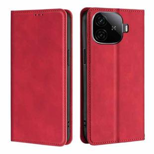 For vivo iQOO Z9 Turbo Skin Feel Magnetic Leather Phone Case(Red)