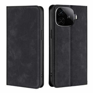 For vivo iQOO Z9 Turbo Skin Feel Magnetic Leather Phone Case(Black)