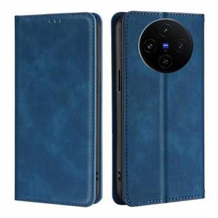 For vivo X100s Skin Feel Magnetic Leather Phone Case(Blue)