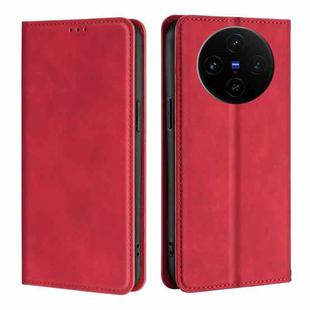 For vivo X100s Skin Feel Magnetic Leather Phone Case(Red)