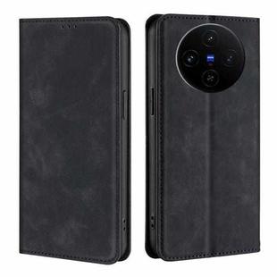 For vivo X100s Skin Feel Magnetic Leather Phone Case(Black)