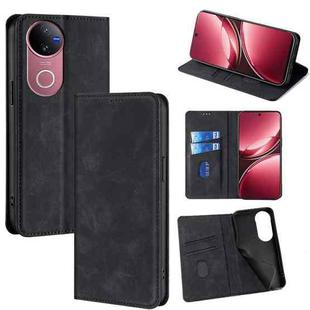For vivo V50 5G Skin Feel Magnetic Leather Phone Case(Black)