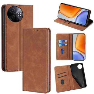 For vivo Y39 5G Global Skin Feel Magnetic Leather Phone Case(Light Brown)