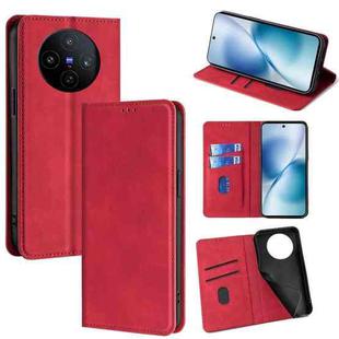 For vivo X200s 5G Skin Feel Magnetic Leather Phone Case(Red)