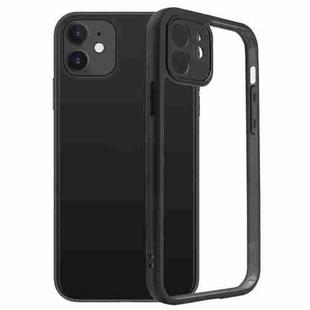For iPhone 11 Frosted TPU + Transparent PC Phone Case(Black)