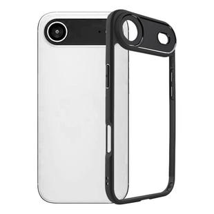 For iPhone 17 Air Frosted TPU + Transparent PC Phone Case(Black)