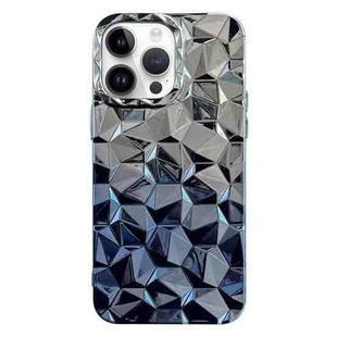 For iPhone 13 Pro Max Electroplating Honeycomb Edged TPU Gradient Phone Case(Blue)