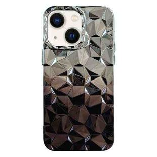For iPhone 13 Electroplating Honeycomb Edged TPU Gradient Phone Case(Black)