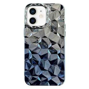 For iPhone 12 Electroplating Honeycomb Edged TPU Gradient Phone Case(Blue)