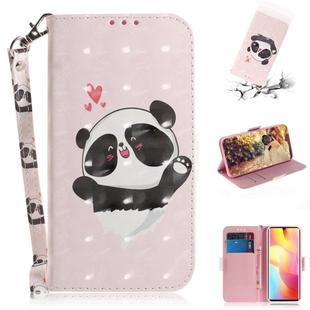 For Xiaomi Mi Note 10 Lite 3D Painted Pattern Magnetic Attraction Horizontal Flip Leather Case with Holder & Card Slot & Wallet & Lanyard(Love-heart Bear)