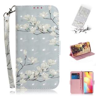 For Xiaomi Mi Note 10 Lite 3D Painted Pattern Magnetic Attraction Horizontal Flip Leather Case with Holder & Card Slot & Wallet & Lanyard(Magnolia)