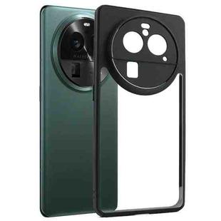 For OPPO Find X6 Pro Frosted TPU + Transparent PC Phone Case(Black)