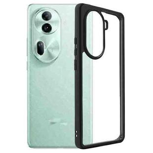 For OPPO Reno11 Pro 5G Global Frosted TPU + Transparent PC Phone Case(Black)