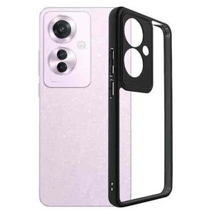 For OPPO Reno11 F / F25 Pro 5G Frosted TPU + Transparent PC Phone Case(Black)