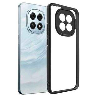 For OPPO F29 5G Frosted TPU + Transparent PC Phone Case(Black)