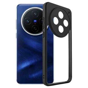 For vivo X200 Frosted TPU + Transparent PC Phone Case(Black)