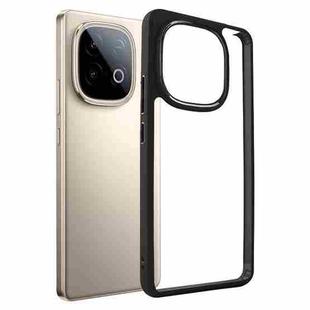 For vivo iQOO Z10 Turbo Frosted TPU + Transparent PC Phone Case(Black)