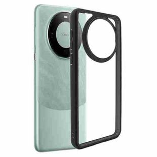 For Huawei Mate 60 Frosted TPU + Transparent PC Phone Case(Black)