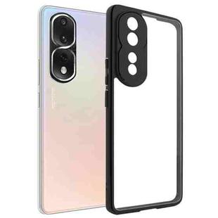 For Honor 80 Pro Frosted TPU + Transparent PC Phone Case(Black)