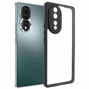 For Honor 80 Frosted TPU + Transparent PC Phone Case(Black)