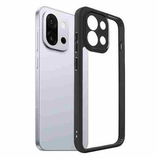 For OnePlus 13T Frosted TPU + Transparent PC Phone Case(Black)
