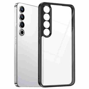 For Meizu 20 Pro Frosted TPU + Transparent PC Phone Case(Black)