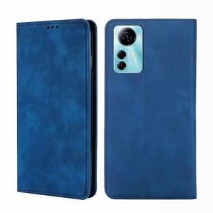 For ZTE Blabe V41 Smart 4G Skin Feel Magnetic Leather Phone Case(Blue)