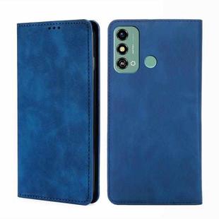 For ZTE Blade A53 4G Skin Feel Magnetic Leather Phone Case(Blue)