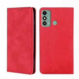 For ZTE Blade A53 4G Skin Feel Magnetic Leather Phone Case(Red)