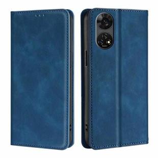 For ZTE Anshin Family Skin Feel Magnetic Leather Phone Case(Blue)