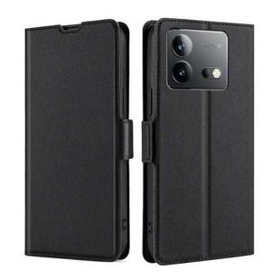For vivo iQOO Neo 8 5G / 8 Pro 5G Ultra-thin Voltage Side Buckle Horizontal Flip Leather Phone Case(Black)