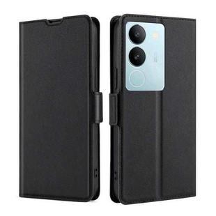 For vivo S17 5G / S17 Pro 5G Ultra-thin Voltage Side Buckle Horizontal Flip Leather Phone Case(Black)
