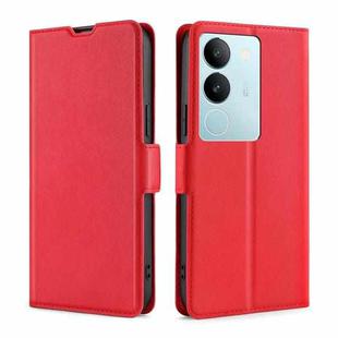 For vivo S17 5G / S17 Pro 5G Ultra-thin Voltage Side Buckle Horizontal Flip Leather Phone Case(Red)