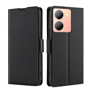 For vivo Y78 5G Ultra-thin Voltage Side Buckle Horizontal Flip Leather Phone Case(Black)