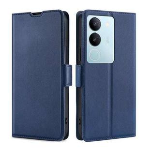 For vivo S17 5G Ultra-thin Voltage Side Buckle Horizontal Flip Leather Phone Case(Blue)