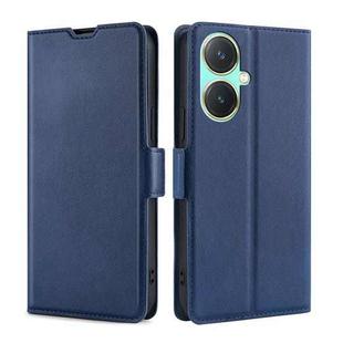 For vivo Y27 4G Ultra-thin Voltage Side Buckle Horizontal Flip Leather Phone Case(Blue)