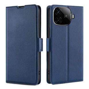 For vivo iQOO Z9 Turbo Ultra-thin Voltage Side Buckle Horizontal Flip Leather Phone Case(Blue)