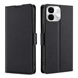 For vivo iQOO Z9x Ultra-thin Voltage Side Buckle Horizontal Flip Leather Phone Case(Black)