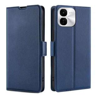 For vivo iQOO Z9x Ultra-thin Voltage Side Buckle Horizontal Flip Leather Phone Case(Blue)