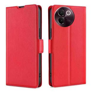 For vivo V30e 5G Global Ultra-thin Voltage Side Buckle Horizontal Flip Leather Phone Case(Red)