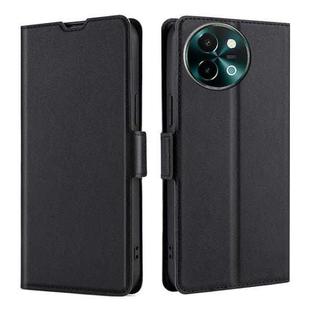 For vivo Y38 5G / T3x Global Ultra-thin Voltage Side Buckle Horizontal Flip Leather Phone Case(Black)