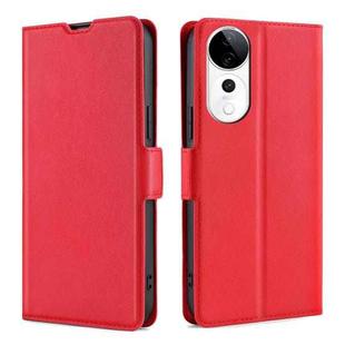 For vivo S19 Pro Ultra-thin Voltage Side Buckle Horizontal Flip Leather Phone Case(Red)