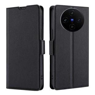 For vivo X100s Ultra-thin Voltage Side Buckle Horizontal Flip Leather Phone Case(Black)