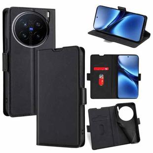 For vivo X200 Pro 5G Ultra-thin Voltage Side Buckle Horizontal Flip Leather Phone Case(Black)