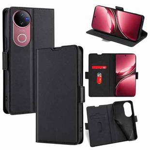 For vivo V50 5G Ultra-thin Voltage Side Buckle Horizontal Flip Leather Phone Case(Black)
