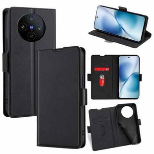 For vivo X200s 5G Ultra-thin Voltage Side Buckle Horizontal Flip Leather Phone Case(Black)