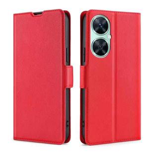 For Huawei Enjoy 60 Pro / nova 11i Ultra-thin Voltage Side Buckle Horizontal Flip Leather Phone Case(Red)