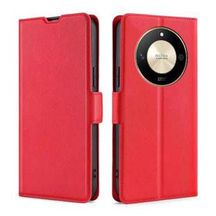 For Honor X50 5G Ultra-thin Voltage Side Buckle Horizontal Flip Leather Phone Case(Red)