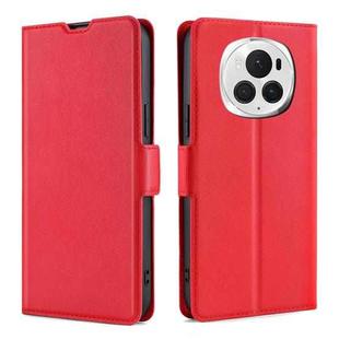 For Honor Magic6 Pro Ultra-thin Voltage Side Buckle Horizontal Flip Leather Phone Case(Red)