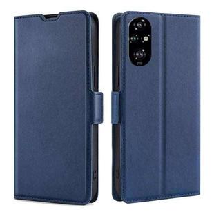 For Honor 200 Lite 5G Global Ultra-thin Voltage Side Buckle Horizontal Flip Leather Phone Case(Blue)